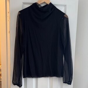 Sanctuary Black Sheer Blouse